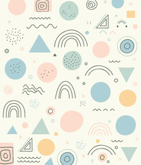 pattern with hand drawn elements