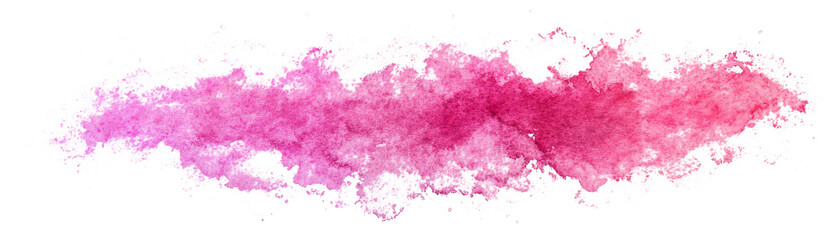 Obraz premium Pink watercolor splash on transparent background