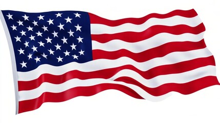 Obraz premium Waving American Flag in a Dynamic Motion