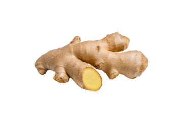 Fresh Ginger Root on Black Background - A Culinary Delight for Health and Flavor Enthusiasts