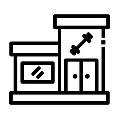 fitness center Line Icon