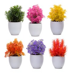 Vibrant Artificial Potted Plants Colorful Indoor Plant Decor for Home & Office PNG