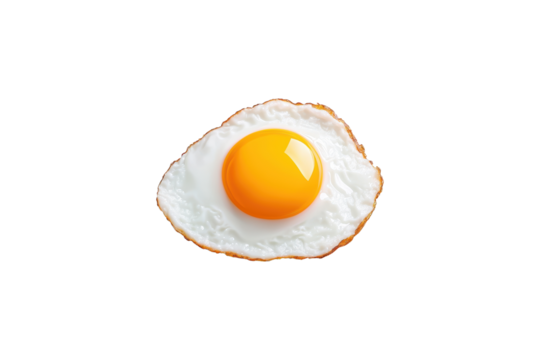 Deliciously Simple A Closer Look at a Fried Egg on a Black Background for Culinary Inspiration