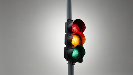 Traffic light on a plain background 