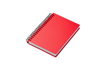 Vibrant Red Spiral Notebook for Creative Ideas and Notes Organization