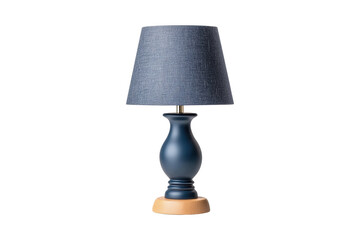 Elegant Blue Table Lamp with Fabric Shade Perfect for Modern Home Decor and Lighting Needs