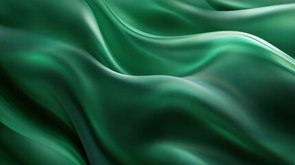 Obraz premium Abstract Green Silk Fabric