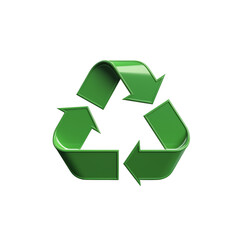 Obraz premium Green recycling symbol representing sustainability and environmental awareness in a modern design