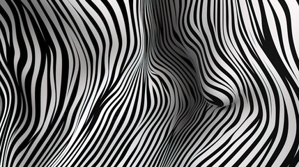 Abstract Monochrome Zebra Print Pattern Design