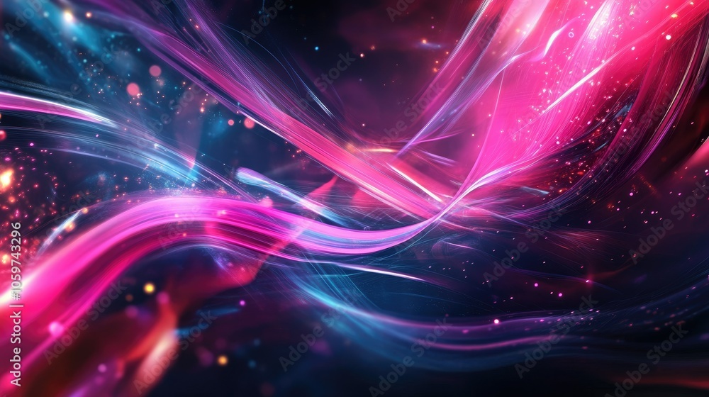 Poster dynamic streaming wall, web and tv channels with digital images in vibrant entertainment background