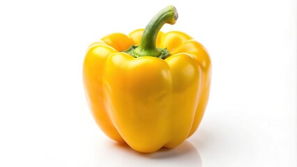 Fresh sweet yellow pepper isolated on white background