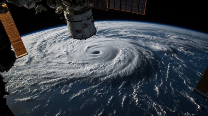 Satellite perspective on hurricane impact  highlighting the consequences of climate change