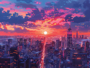 Obraz premium Urban Cityscape View
