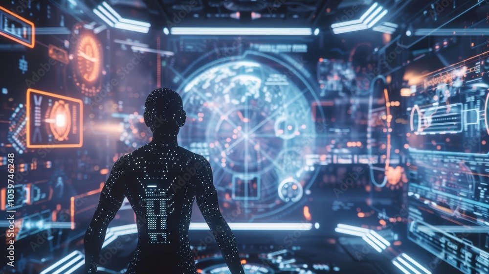 Poster a scifi vr game allows players to become their own virtual avatar complete with customizable appeara