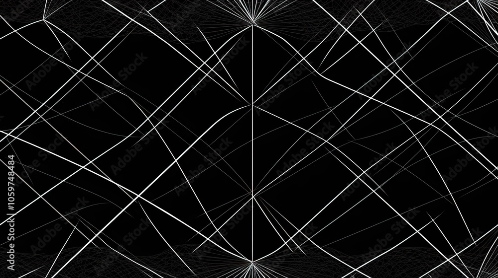 Aufkleber monochrome geometric pattern with intersecting lines