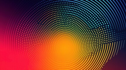 Fototapeta premium Colorful Halftone Dot Pattern with Gradient Background