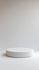 Minimalist White Platform on Neutral Background