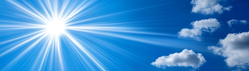 Obraz premium Radiant sunbeams piercing through majestic clouds, a breathtaking display of nature's light and beauty