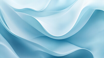 Obraz premium Abstract background with light blue wavy shapes and soft lighting