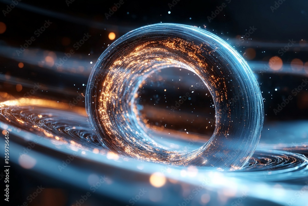Poster this vibrant light ring tunnel opens up into a circular dimension of luminous intensity, exploring d