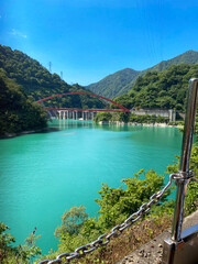 黒部峡谷トロッコ列車から
