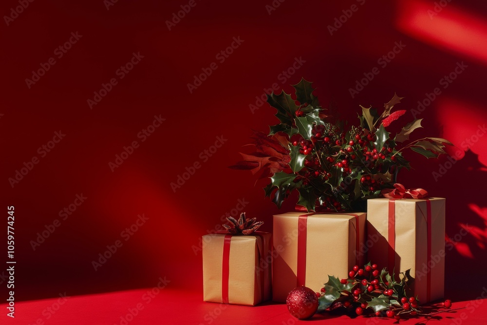 Poster solid red backdrop with smooth texture, ideal for backgrounds in design, presentations, or art proje