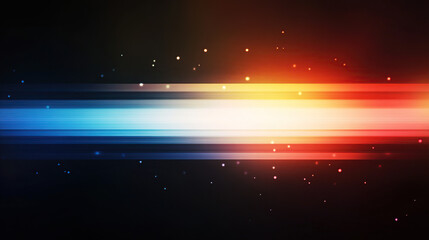 Obraz premium Dark background with a gradient of blue and red, light stripes on the left side of the screen, blurred