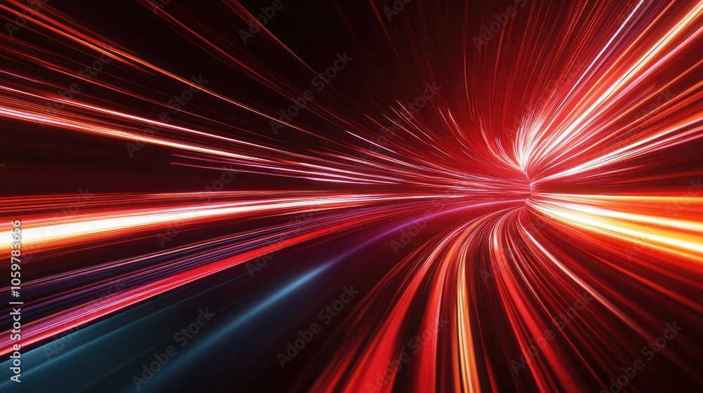 Poster dynamic abstract light trails in motion