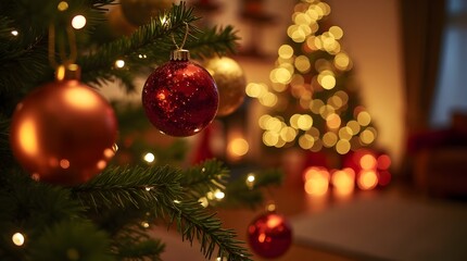 Obraz premium christmas tree with lights