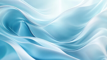 Obraz premium Abstract background with light blue wavy shapes and soft lighting