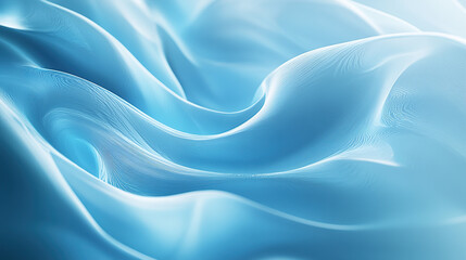 Fototapeta premium Abstract background with light blue wavy shapes and soft lighting