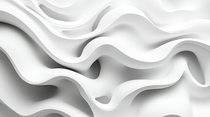 Fototapeta premium Abstract White Wave Motion Background Design
