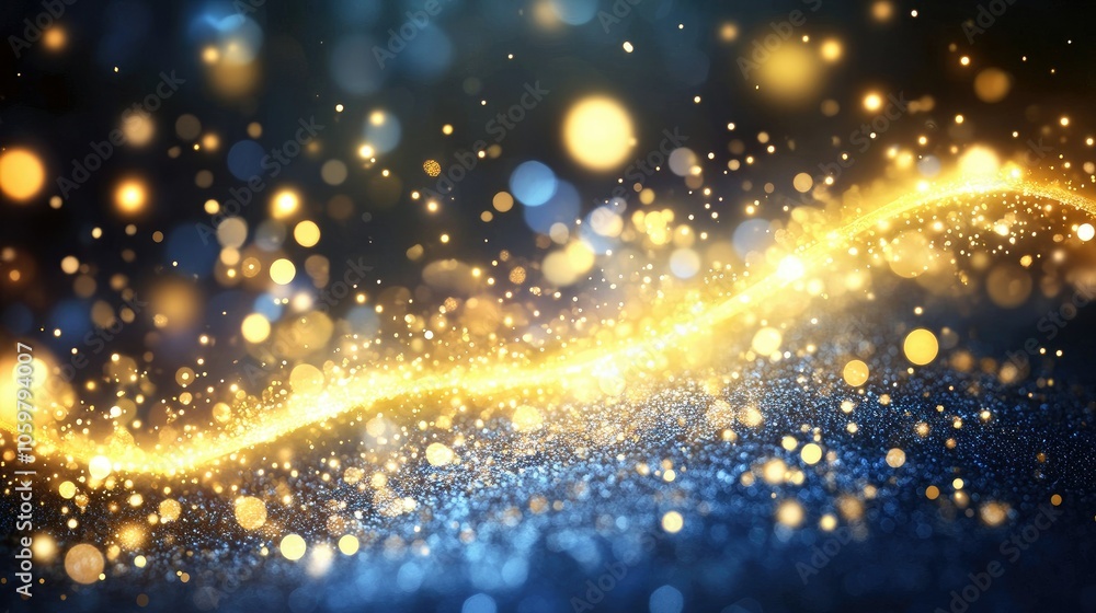 Poster glowing bokeh and sparkle abstract background