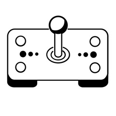 video game icon on button joystick