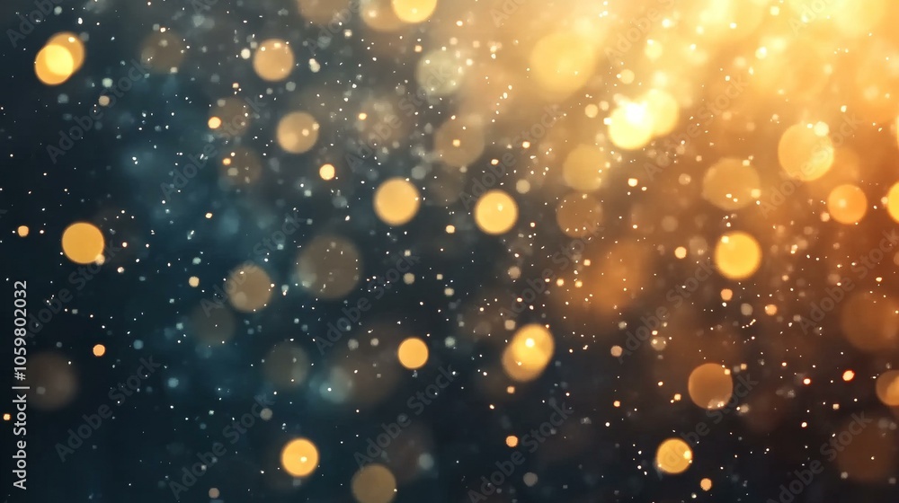 Aufkleber abstract bokeh light pattern with soft, blurred circles in warm colors, creating dreamy, ethereal ef