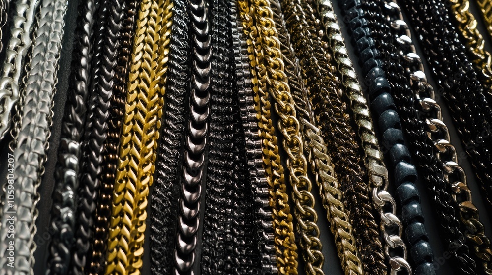 Poster Colorful Chain Links Displayed Texturally