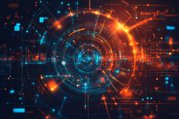 Fototapeta premium futuristic abstract digital art a journey through technology and design