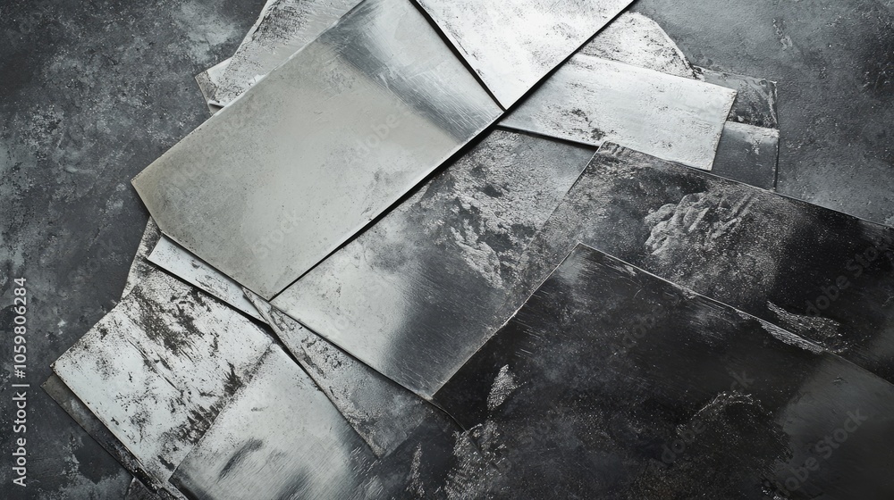 Aufkleber metallic surface with abstract pattern and texture