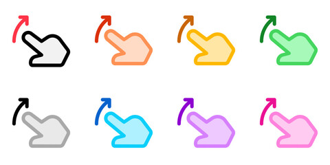 Editable one finger slide right vector icon. Part of a big icon set family. Perfect for web and app interfaces, presentations, infographics, etc