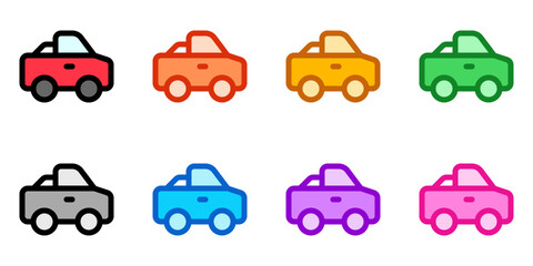 Editable pick-up truck vector icon. Vehicles, transportation, travel. Part of a big icon set family. Perfect for web and app interfaces, presentations, infographics, etc