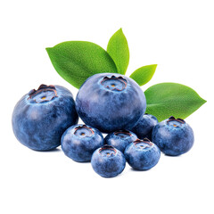 Obraz premium Studio photopraph, still shot realistic fruit isolate on Transparent background, blueberry