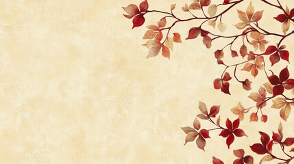 Pastel Floral Patterns on Light Beige Background