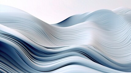Obraz premium Abstract 3D Wave Design with Soft Curves