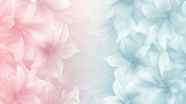 Soft Blue Gradient Daisy Flower Background