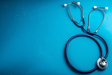 Fototapeta premium stethoscope on blue background