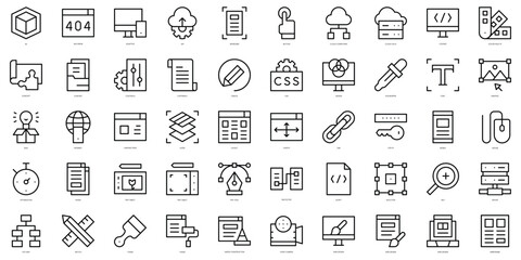 Set of thin line web design Icons. Vector illustration