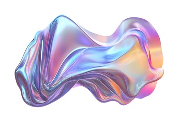 Obraz premium Gradient liquid abstract squared Holo Holographic background with halftone dots design Watercolor ombre gradient pattern design 3d geometric shapes background Abstract background with curved shapes