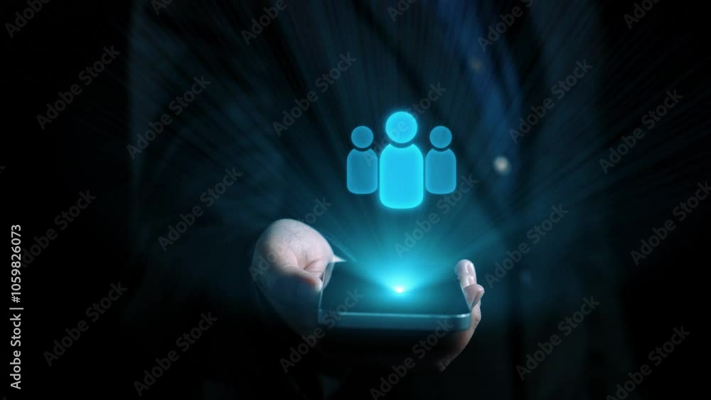 Poster business person engages in networking, building valuable connections. effective people networking st
