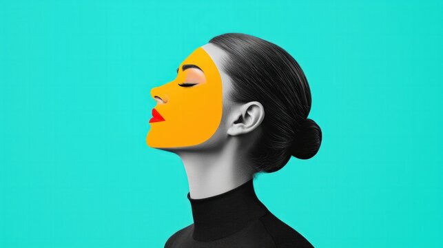 Bold Expressions A Vibrant Contrast of Art and Emotion Through Colorful Portraiture