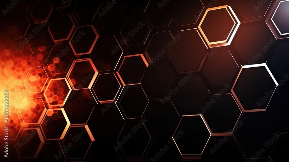 Poster abstract 3d hexagonal pattern design background